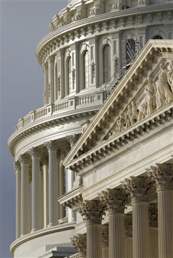 With a week remaining before the national vote, the Capitol is seen in Washington on Tuesday.
